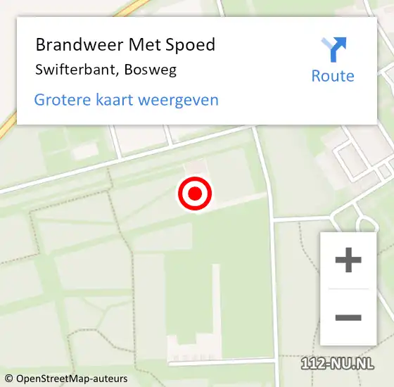 Locatie op kaart van de 112 melding: Brandweer Met Spoed Naar Swifterbant, Bosweg op 21 januari 2024 21:20