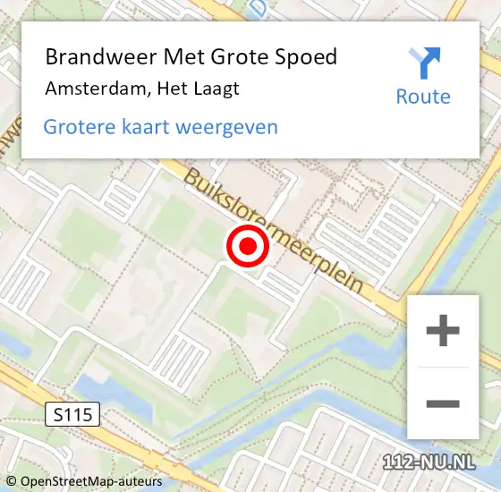 Locatie op kaart van de 112 melding: Brandweer Met Grote Spoed Naar Amsterdam, Het Laagt op 22 januari 2024 03:11