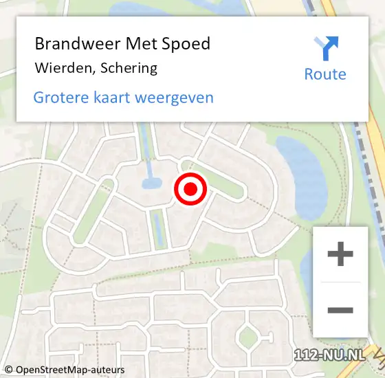 Locatie op kaart van de 112 melding: Brandweer Met Spoed Naar Wierden, Schering op 22 januari 2024 10:34