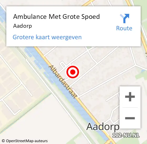 Locatie op kaart van de 112 melding: Ambulance Met Grote Spoed Naar Aadorp op 22 januari 2024 12:36