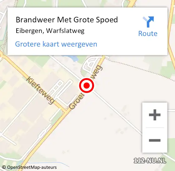 Locatie op kaart van de 112 melding: Brandweer Met Grote Spoed Naar Eibergen, Warfslatweg op 15 oktober 2013 12:21