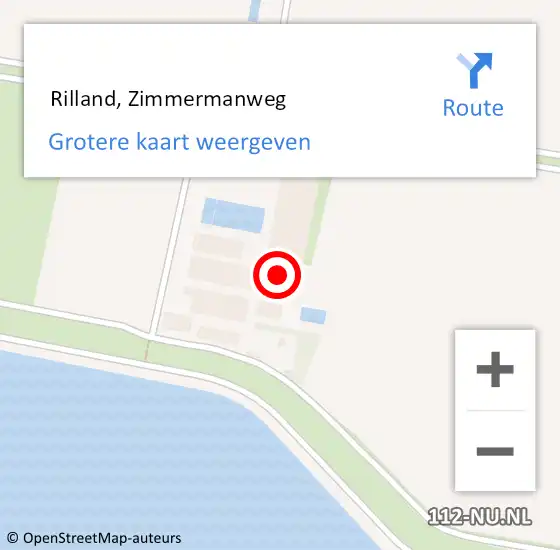 Locatie op kaart van de 112 melding:  Rilland, Zimmermanweg op 22 januari 2024 19:27