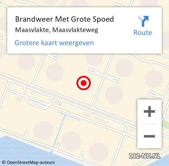 Locatie op kaart van de 112 melding: Brandweer Met Grote Spoed Naar Maasvlakte, Maasvlakteweg op 22 januari 2024 19:29