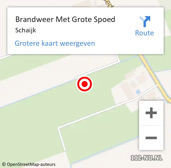 Locatie op kaart van de 112 melding: Brandweer Met Grote Spoed Naar Schaijk op 22 januari 2024 21:26