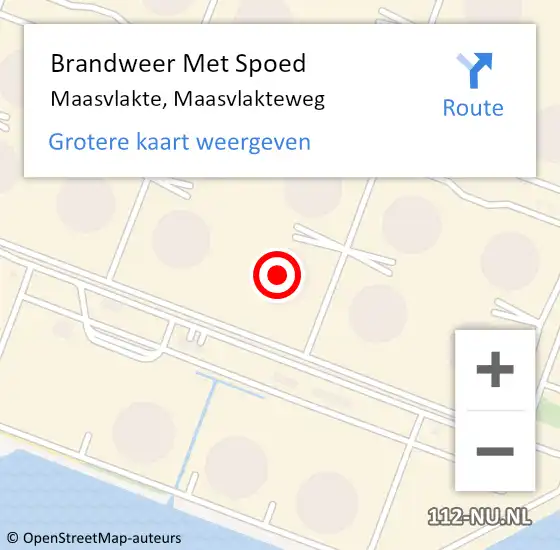 Locatie op kaart van de 112 melding: Brandweer Met Spoed Naar Maasvlakte, Maasvlakteweg op 23 januari 2024 00:23