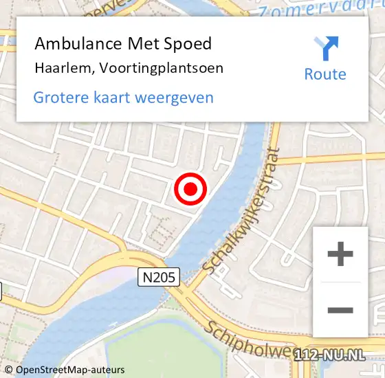 Locatie op kaart van de 112 melding: Ambulance Met Spoed Naar Haarlem, Voortingplantsoen op 23 januari 2024 09:09