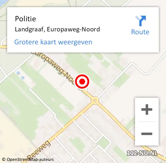 Locatie op kaart van de 112 melding: Politie Landgraaf, Europaweg-Noord op 23 januari 2024 09:45