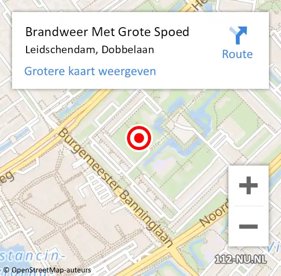 Locatie op kaart van de 112 melding: Brandweer Met Grote Spoed Naar Leidschendam, Dobbelaan op 23 januari 2024 12:16