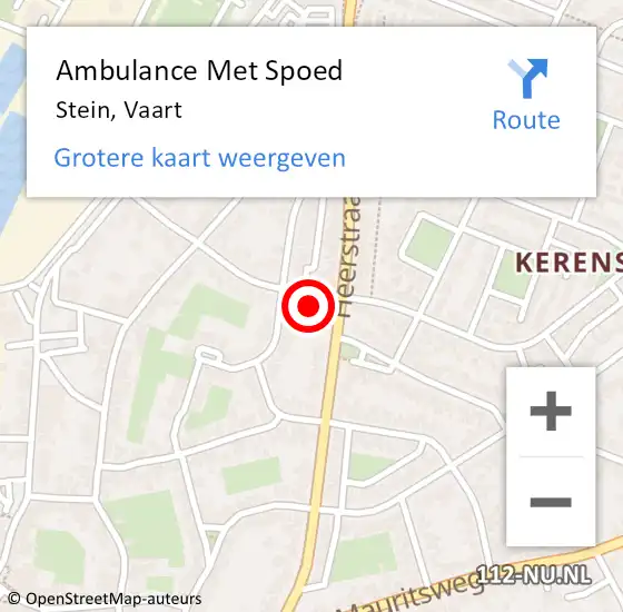 Locatie op kaart van de 112 melding: Ambulance Met Spoed Naar Stein, Vaart op 15 oktober 2013 12:32