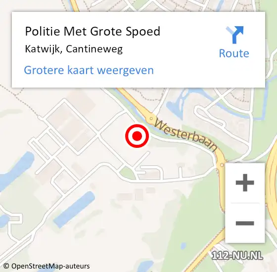 Locatie op kaart van de 112 melding: Politie Met Grote Spoed Naar Katwijk, Cantineweg op 23 januari 2024 14:53