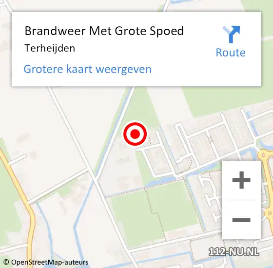 Locatie op kaart van de 112 melding: Brandweer Met Grote Spoed Naar Terheijden op 23 januari 2024 18:36