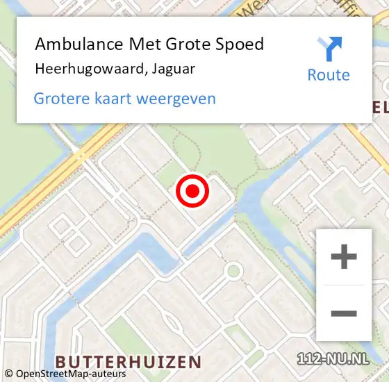 Locatie op kaart van de 112 melding: Ambulance Met Grote Spoed Naar Heerhugowaard, Jaguar op 23 januari 2024 19:49