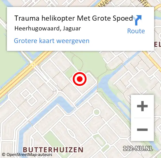 Locatie op kaart van de 112 melding: Trauma helikopter Met Grote Spoed Naar Heerhugowaard, Jaguar op 23 januari 2024 19:49