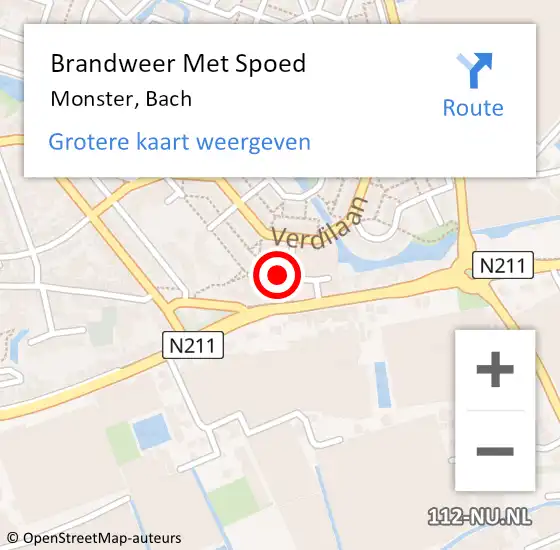 Locatie op kaart van de 112 melding: Brandweer Met Spoed Naar Monster, Bach op 23 januari 2024 21:17