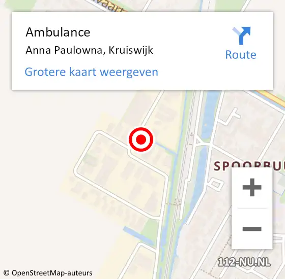 Locatie op kaart van de 112 melding: Ambulance Anna Paulowna, Kruiswijk op 24 januari 2024 23:27