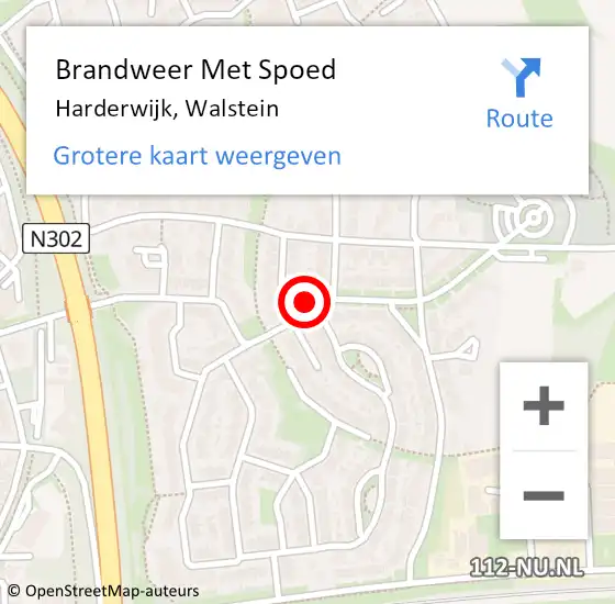 Locatie op kaart van de 112 melding: Brandweer Met Spoed Naar Harderwijk, Walstein op 25 januari 2024 04:17