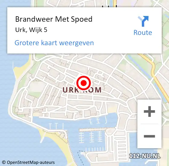 Locatie op kaart van de 112 melding: Brandweer Met Spoed Naar Urk, Wijk 5 op 25 januari 2024 07:26