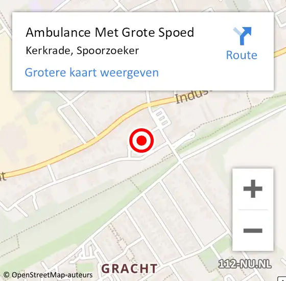 Locatie op kaart van de 112 melding: Ambulance Met Grote Spoed Naar Kerkrade, Spoorzoeker op 23 september 2014 12:28