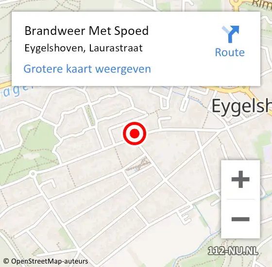 Locatie op kaart van de 112 melding: Brandweer Met Spoed Naar Eygelshoven, Laurastraat op 25 januari 2024 17:58