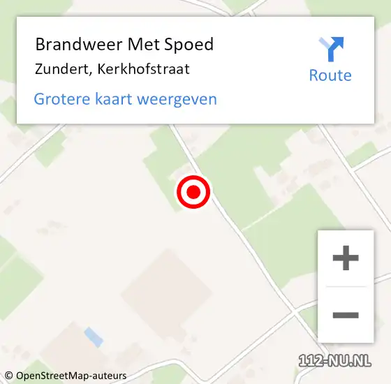 Locatie op kaart van de 112 melding: Brandweer Met Spoed Naar Zundert, Kerkhofstraat op 25 januari 2024 20:09