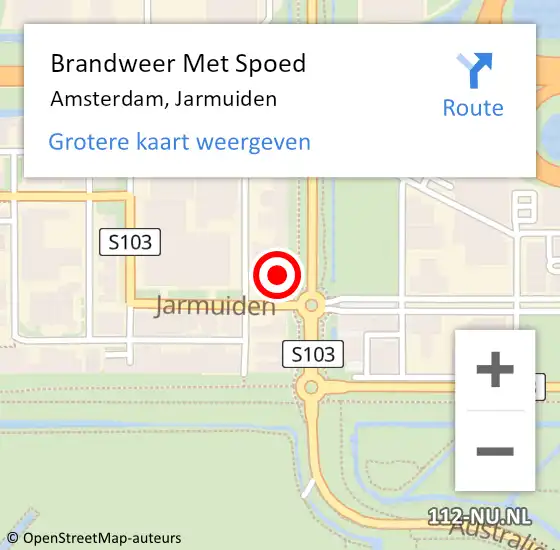 Locatie op kaart van de 112 melding: Brandweer Met Spoed Naar Amsterdam, Jarmuiden op 25 januari 2024 23:25