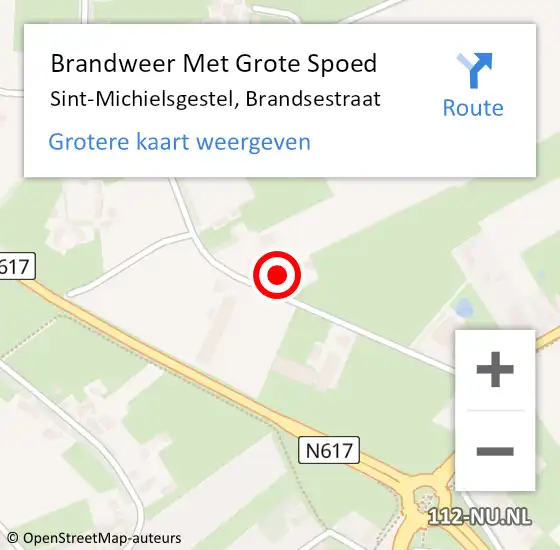 Locatie op kaart van de 112 melding: Brandweer Met Grote Spoed Naar Sint-Michielsgestel, Brandsestraat op 26 januari 2024 04:55