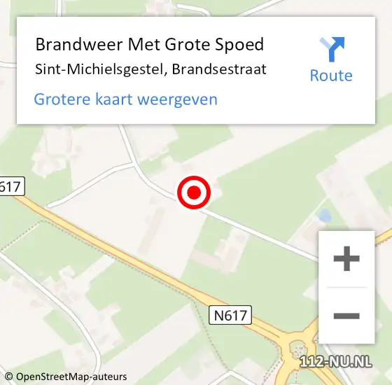 Locatie op kaart van de 112 melding: Brandweer Met Grote Spoed Naar Sint-Michielsgestel, Brandsestraat op 26 januari 2024 05:06