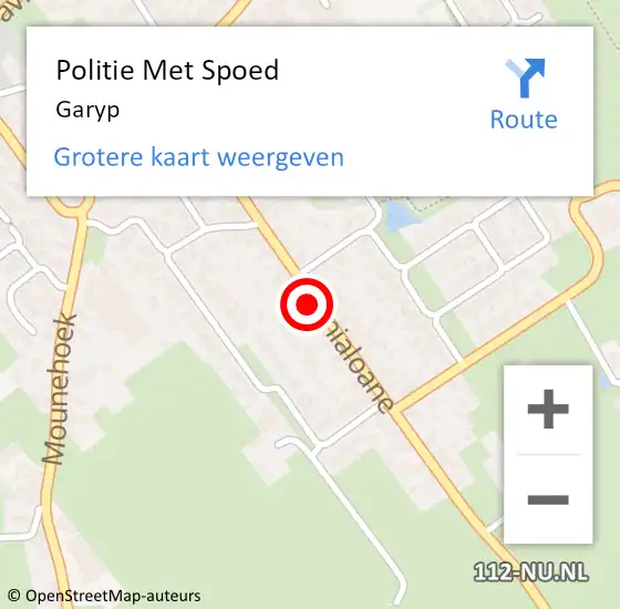 Locatie op kaart van de 112 melding: Politie Met Spoed Naar Garyp op 27 januari 2024 01:54