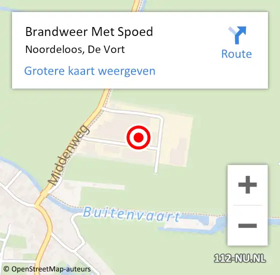 Locatie op kaart van de 112 melding: Brandweer Met Spoed Naar Noordeloos, De Vort op 27 januari 2024 08:26