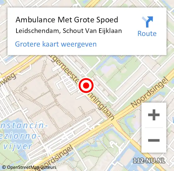 Locatie op kaart van de 112 melding: Ambulance Met Grote Spoed Naar Leidschendam, Schout Van Eijklaan op 27 januari 2024 09:34