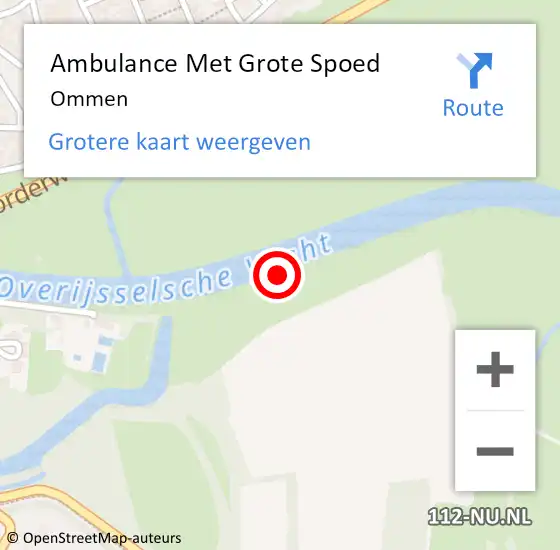 Locatie op kaart van de 112 melding: Ambulance Met Grote Spoed Naar Ommen op 27 januari 2024 11:34