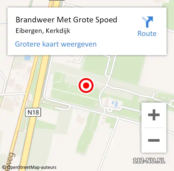 Locatie op kaart van de 112 melding: Brandweer Met Grote Spoed Naar Eibergen, Kerkdijk op 27 januari 2024 13:07