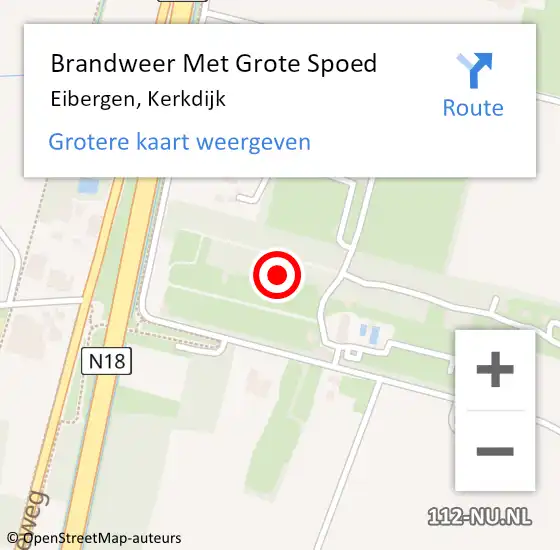 Locatie op kaart van de 112 melding: Brandweer Met Grote Spoed Naar Eibergen, Kerkdijk op 27 januari 2024 13:08