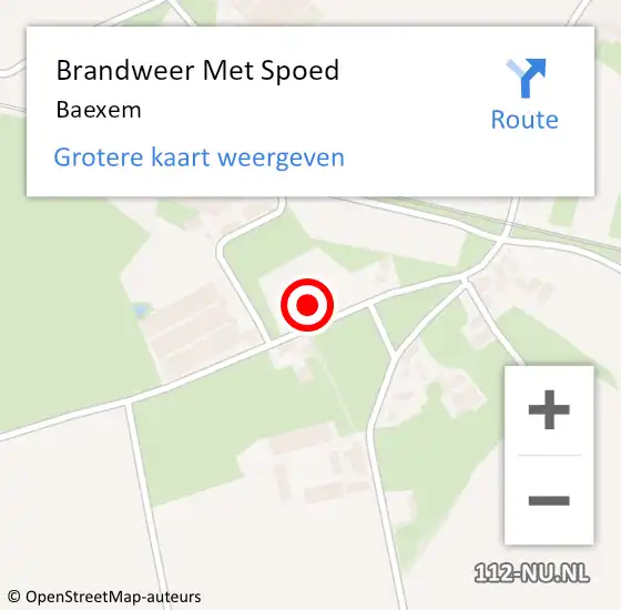 Locatie op kaart van de 112 melding: Brandweer Met Spoed Naar Baexem op 27 januari 2024 13:25