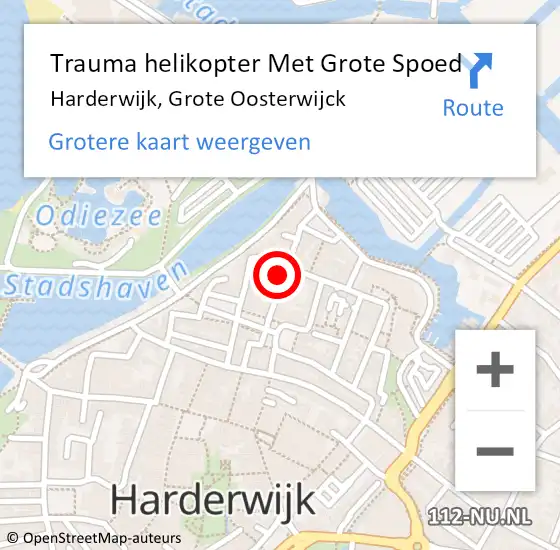 Locatie op kaart van de 112 melding: Trauma helikopter Met Grote Spoed Naar Harderwijk, Grote Oosterwijck op 27 januari 2024 13:50