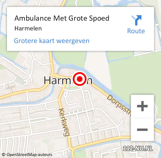 Locatie op kaart van de 112 melding: Ambulance Met Grote Spoed Naar Harmelen op 27 januari 2024 15:45