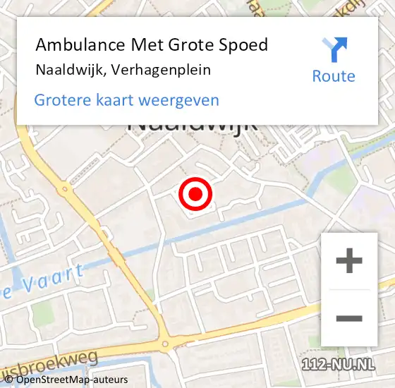 Locatie op kaart van de 112 melding: Ambulance Met Grote Spoed Naar Naaldwijk, Verhagenplein op 28 januari 2024 01:37