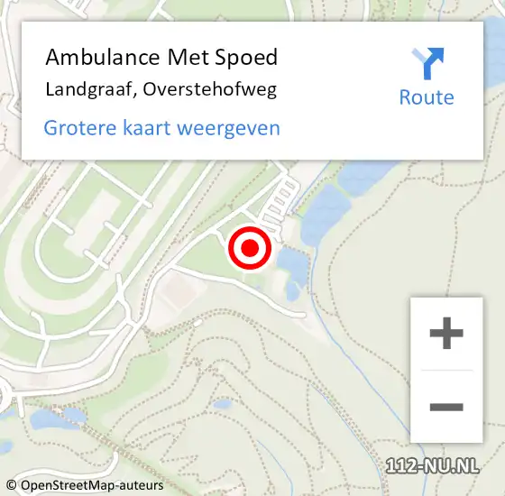 Locatie op kaart van de 112 melding: Ambulance Met Spoed Naar Landgraaf, Overstehofweg op 23 september 2014 18:26