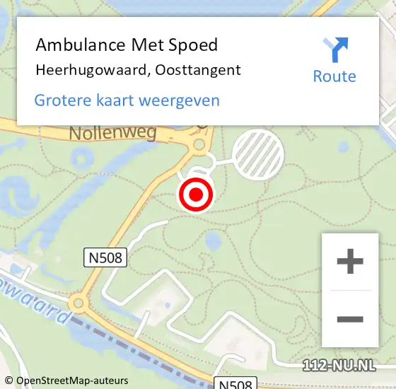 Locatie op kaart van de 112 melding: Ambulance Met Spoed Naar Heerhugowaard, Oosttangent op 28 januari 2024 14:44