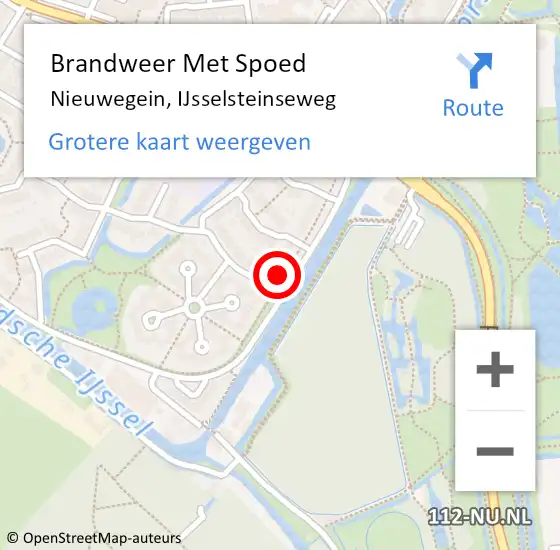 Locatie op kaart van de 112 melding: Brandweer Met Spoed Naar Nieuwegein, IJsselsteinseweg op 28 januari 2024 15:19