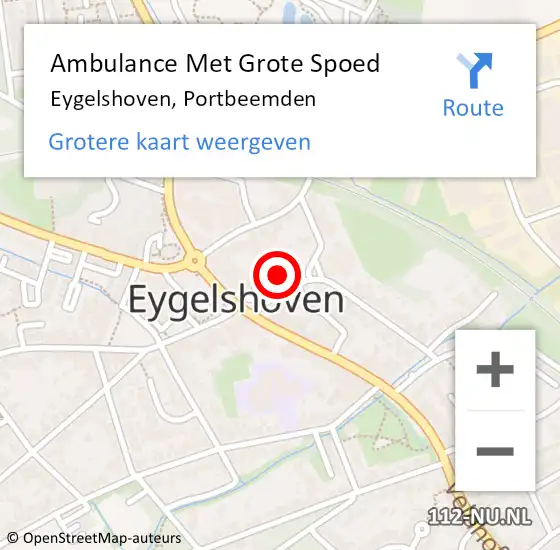 Locatie op kaart van de 112 melding: Ambulance Met Grote Spoed Naar Eygelshoven, Portbeemden op 23 september 2014 19:51