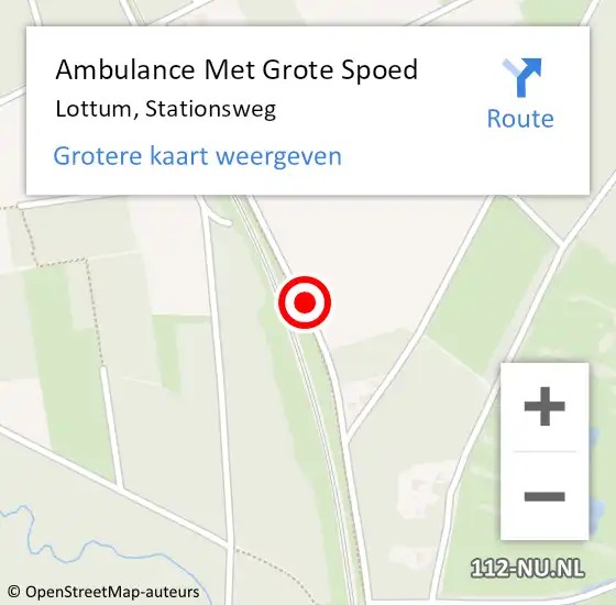 Locatie op kaart van de 112 melding: Ambulance Met Grote Spoed Naar Lottum, Stationsweg op 23 september 2014 20:11