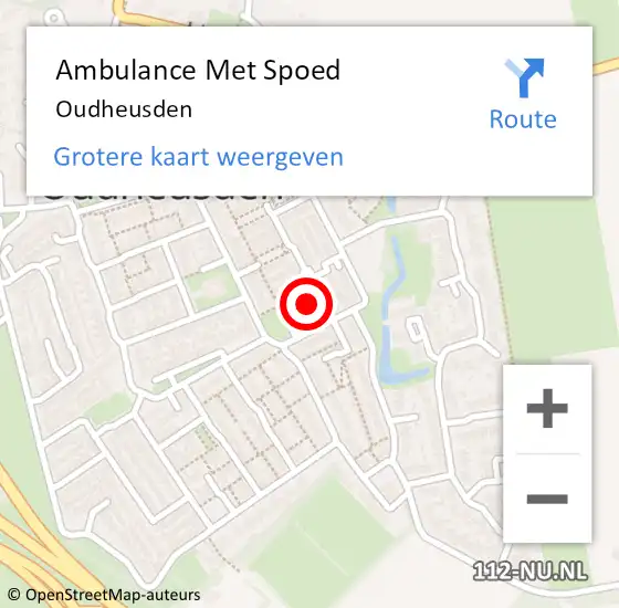 Locatie op kaart van de 112 melding: Ambulance Met Spoed Naar Oudheusden op 29 januari 2024 04:56