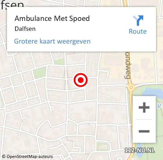 Locatie op kaart van de 112 melding: Ambulance Met Spoed Naar Dalfsen op 29 januari 2024 06:30