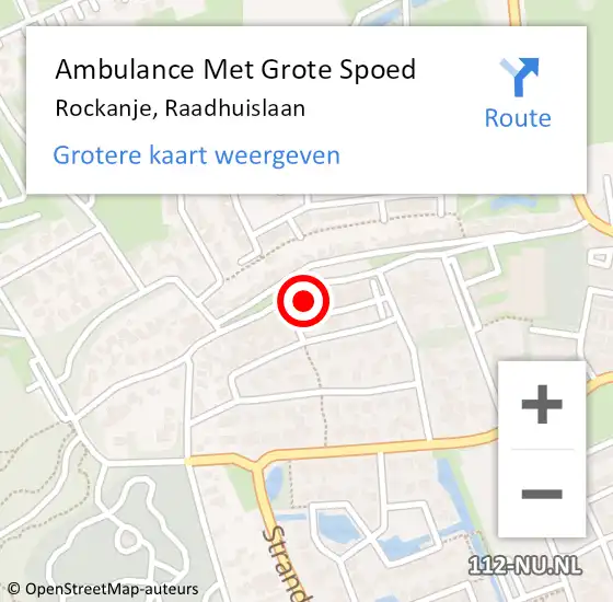 Locatie op kaart van de 112 melding: Ambulance Met Grote Spoed Naar Rockanje, Raadhuislaan op 29 januari 2024 07:10