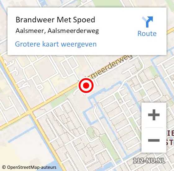 Locatie op kaart van de 112 melding: Brandweer Met Spoed Naar Aalsmeer, Aalsmeerderweg op 29 januari 2024 13:07