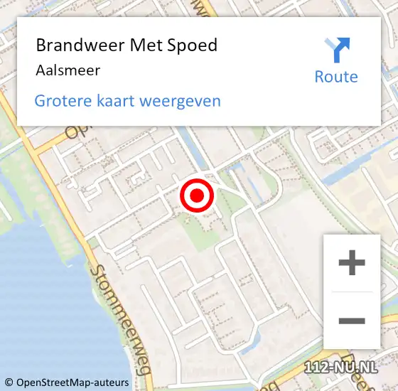 Locatie op kaart van de 112 melding: Brandweer Met Spoed Naar Aalsmeer op 29 januari 2024 13:32