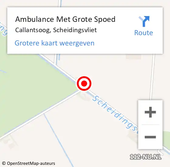 Locatie op kaart van de 112 melding: Ambulance Met Grote Spoed Naar Callantsoog, Scheidingsvliet op 29 januari 2024 17:43