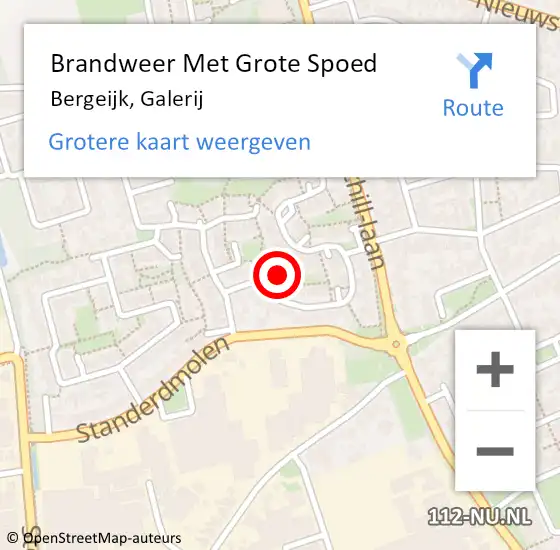 Locatie op kaart van de 112 melding: Brandweer Met Grote Spoed Naar Bergeijk, Galerij op 29 januari 2024 18:05