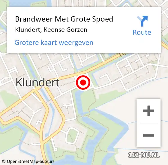 Locatie op kaart van de 112 melding: Brandweer Met Grote Spoed Naar Klundert, Keense Gorzen op 29 januari 2024 19:42